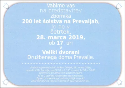 200 LET ŠOLSTVA NA PREVALJAH